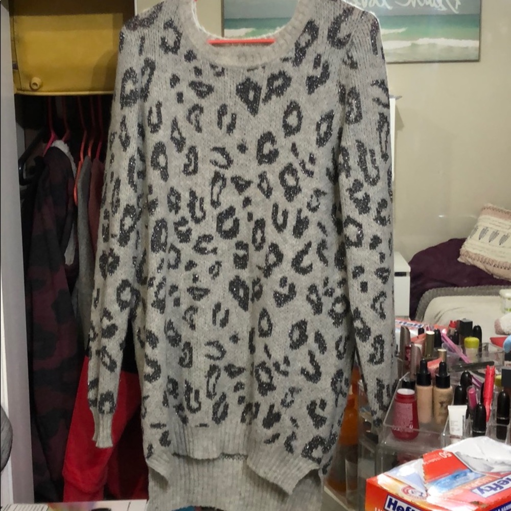 Leopard sweater tunic